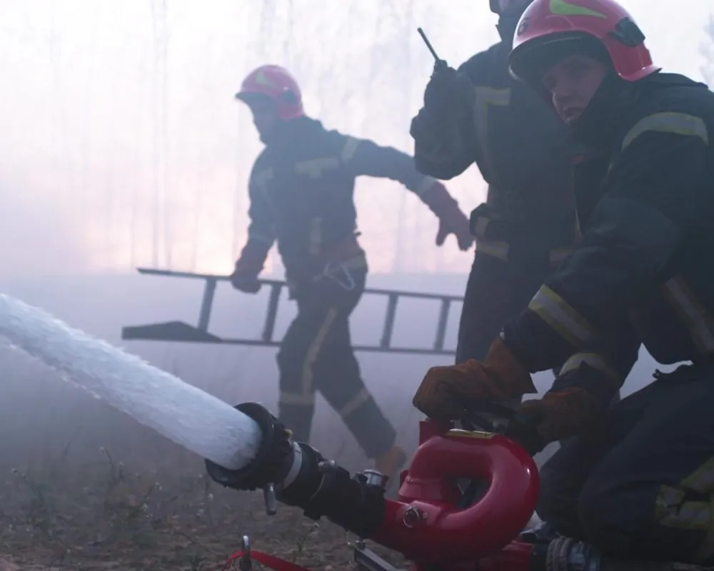 Still from Hilti Firestop branded documentary showing passive fire protection installation on a commercial job site